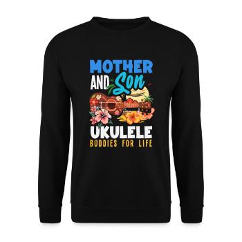 Mère et fils amis de ukulélé pour la vie - Sweat-shirt Unisexe - noir - Devant - Alina (178cm) & Michal (187cm)
