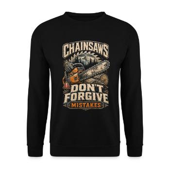 Les tronçonneuses bûcheron ne pardonnent pas - Sweat-shirt Unisexe - noir - Devant - Alina (178cm) & Michal (187cm)