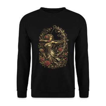 Archery Archer - Unisex Sweatshirt - black - Front - Alina (178cm) & Michal (187cm)