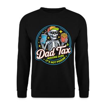 Dad Tax Skeleton: Fries & Soda - Unisex Sweatshirt - black - Front - Alina (178cm) & Michal (187cm)