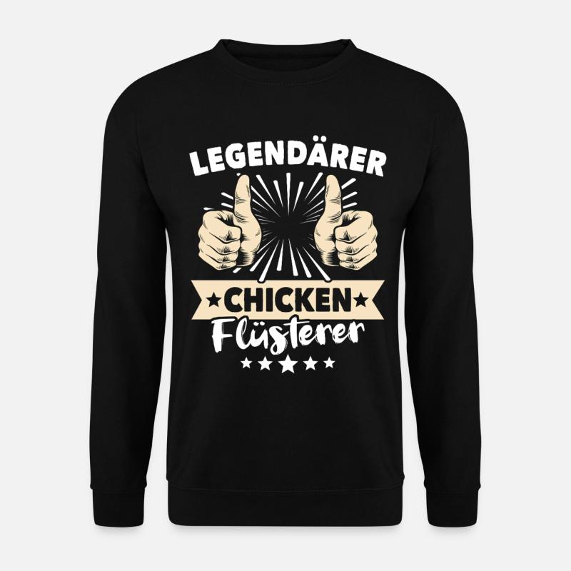 Chicken Sprüche - Unisex Pullover - Schwarz