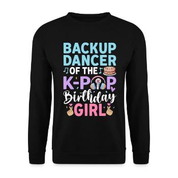 Backup Dancer Of The K Pop Birthday Girl - Unisex Sweatshirt - black - Front - Alina (178cm) & Michal (187cm)