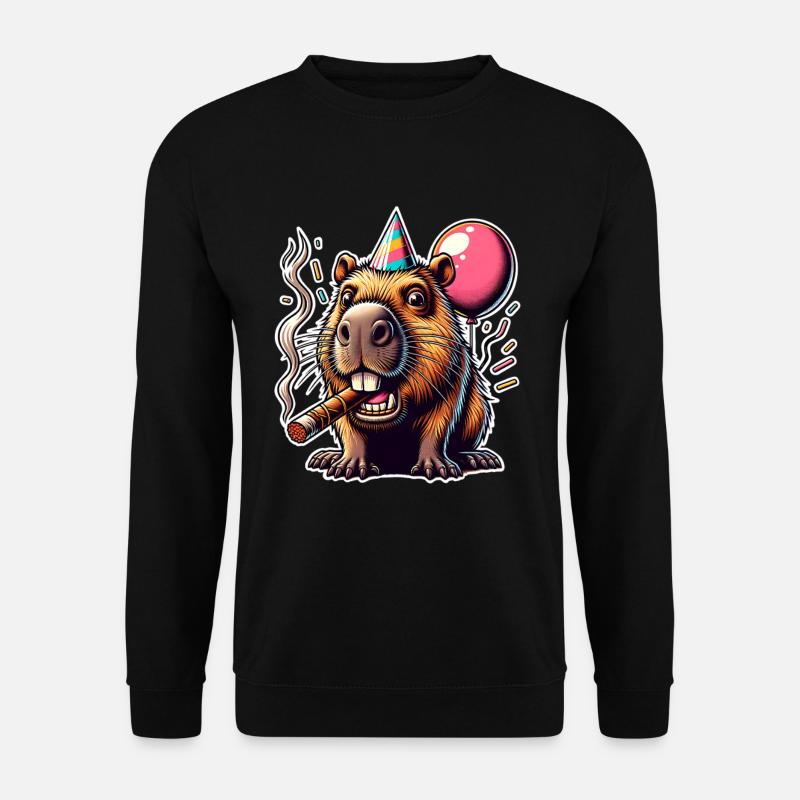 Fête de Capybara - Sweat-shirt Unisexe - noir
