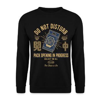Ne pas interrompre l’ouverture de paquets en cours de trading - Sweat-shirt Unisexe - noir - Devant - Alina (178cm) & Michal (187cm)