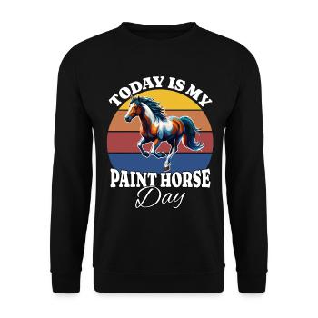 Paint Horse Paint Horse - Unisex Pullover - Schwarz - Vorne - Alina (178cm) & Michal (187cm)