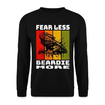 Bearded dragon - Unisex Sweatshirt - black - Front - Alina (178cm) & Michal (187cm)