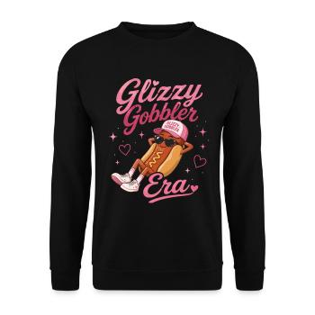 Glizzy Hot Dog Fan Sausage Lover - Unisex Sweatshirt - black - Front - Alina (178cm) & Michal (187cm)