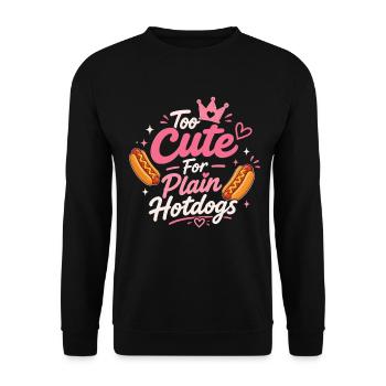 Grill à la saucisse de hot-dog Glizzy Gobbler - Sweat-shirt Unisexe - noir - Devant - Alina (178cm) & Michal (187cm)