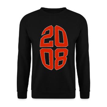 18 JAHRE ALT 2008 18. GEBURTSTAG - Unisex Pullover - Schwarz - Vorne - Alina (178cm) & Michal (187cm)