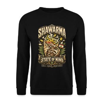 Libanon Libanese Shawarma State Of Mind - Unisex Pullover - Schwarz - Vorne - Alina (178cm) & Michal (187cm)