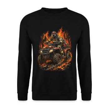 ATV Quad Conduite Quad Quad Quad Riders Pompier - Sweat-shirt Unisexe - noir - Devant - Alina (178cm) & Michal (187cm)