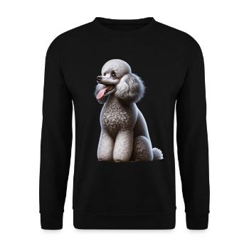 Caniche Pudel - Sweat-shirt Unisexe - noir - Devant - Alina (178cm) & Michal (187cm)