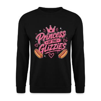 Fan de grill de hot-dogs au pain à la saucisse - Sweat-shirt Unisexe - noir - Devant - Alina (178cm) & Michal (187cm)