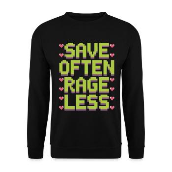 Game Developer Save Often Rage Less Web Developer - Unisex Pullover - Schwarz - Vorne - Alina (178cm) & Michal (187cm)