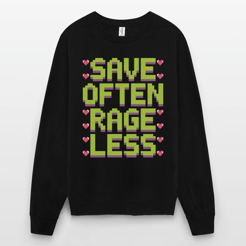 Game Developer Save Often Rage Less Web Developer Unisex Pullover