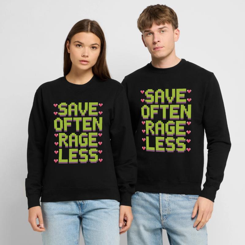 Game Developer Save Often Rage Less Web Developer Unisex Pullover
