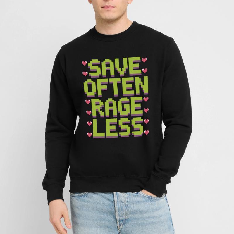 Game Developer Save Often Rage Less Web Developer Unisex Pullover