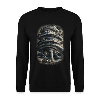 Sturmjäger Meteorologe - Unisex Pullover - Schwarz - Vorne - Alina (178cm) & Michal (187cm)