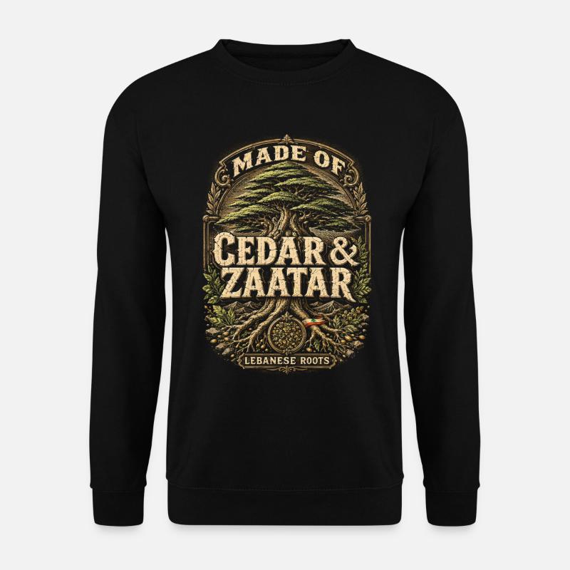 Libanon Libanese Cedar & Zaatar - Unisex Pullover - Schwarz