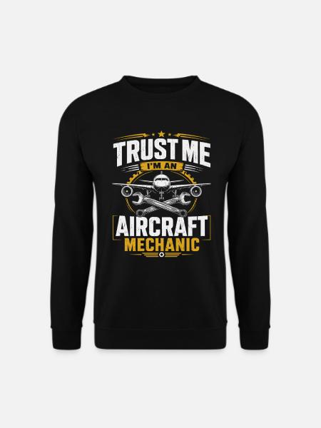 Flugzeugwartung Techniker Luftfahrt Mechanik - Unisex Pullover - Schwarz