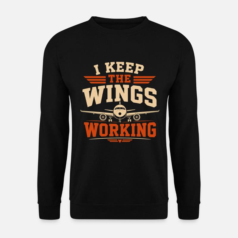 Flugzeug Technik Wartung Und Luftfahrt - Unisex Pullover - Schwarz