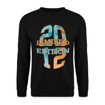 LIMITED EDITION 2012 14 JAHRE 14. GEBURTSTAG - Unisex Pullover - Schwarz - Vorne - Alina (178cm) & Michal (187cm)