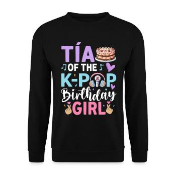 Tía of The K-Pop Birthday Girl - Unisex Sweatshirt - black - Front - Alina (178cm) & Michal (187cm)