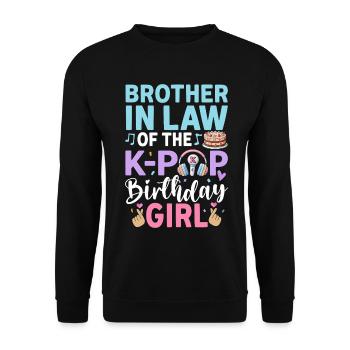 Brother-in-Law of The K-Pop Birthday Girl - Unisex Sweatshirt - black - Front - Alina (178cm) & Michal (187cm)