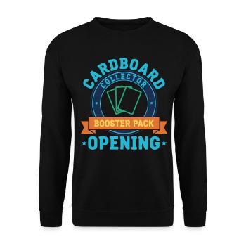 Cardboard Collector Booster Pack Opening Card Game - Unisex Sweatshirt - black - Front - Alina (178cm) & Michal (187cm)