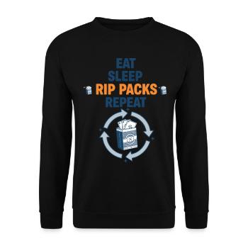 Pack de Riche Manger Sommeil Booster de cartes à collectionner répété - Sweat-shirt Unisexe - noir - Devant - Alina (178cm) & Michal (187cm)