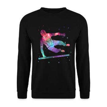 Parkour spatial Freerunner Course Enfants Freerunning Freerunning - Sweat-shirt Unisexe - noir - Devant - Alina (178cm) & Michal (187cm)