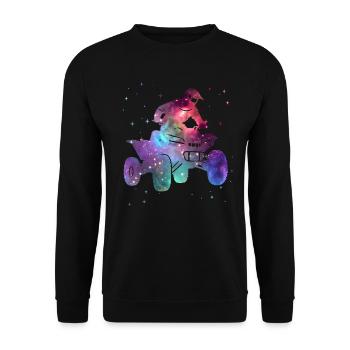 Quad ATV Space Quad Driver Kids Boys Offroad - Unisex Sweatshirt - black - Front - Alina (178cm) & Michal (187cm)