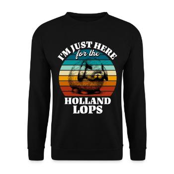 Funny Dwarf Ram Rabbit Sayings - Unisex Sweatshirt - black - Front - Alina (178cm) & Michal (187cm)