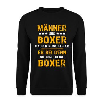 Boxer Boxen - Unisex Pullover - Schwarz - Vorne - Alina (178cm) & Michal (187cm)