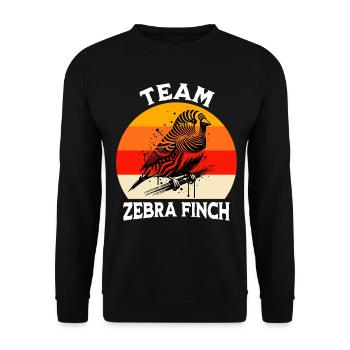Team Zebrafink - Unisex Pullover - Schwarz - Vorne - Alina (178cm) & Michal (187cm)