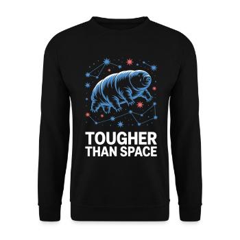 Space Tardigrades Biology and Astronomy - Unisex Sweatshirt - black - Front - Alina (178cm) & Michal (187cm)