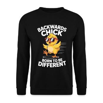 Né pour être un autre poussin - Sweat-shirt Unisexe - noir - Devant - Alina (178cm) & Michal (187cm)