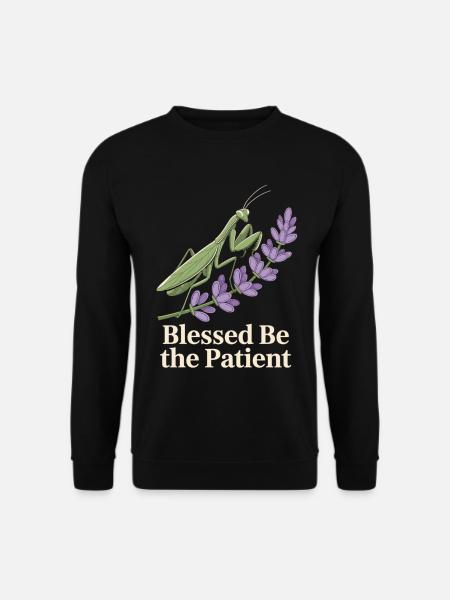 Praying mantis lavender - Unisex Sweatshirt - black