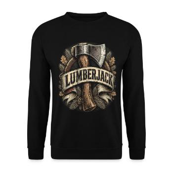 Lumberjacks Tree Cutters Lumberjacks - Unisex Sweatshirt - black - Front - Alina (178cm) & Michal (187cm)