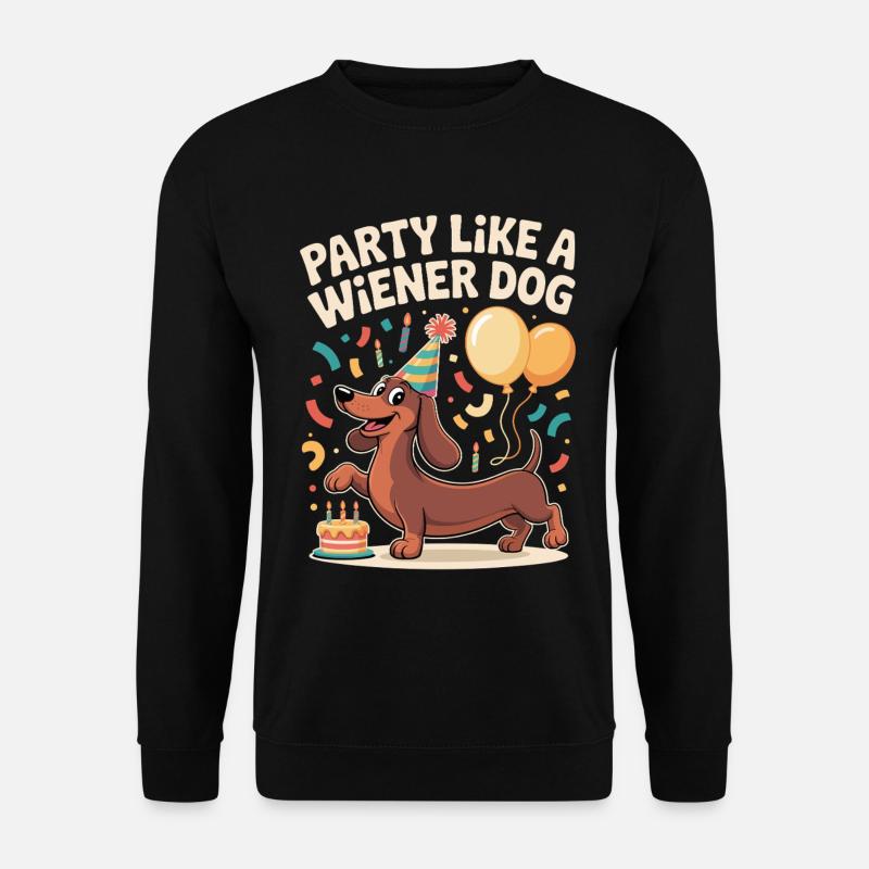 Party Dachshund - Unisex Sweatshirt - black