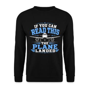 Aircraft Mechanics Aviation Maintenance - Unisex Sweatshirt - black - Front - Alina (178cm) & Michal (187cm)