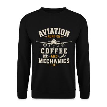 Technicien aéronautique Maintenance aéronautique - Sweat-shirt Unisexe - noir - Devant - Alina (178cm) & Michal (187cm)