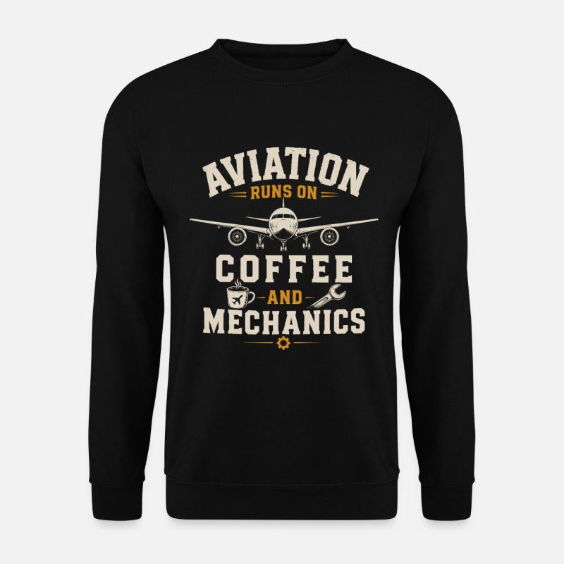Luftfahrt Techniker Flugzeug Instandhaltung - Unisex Pullover - Schwarz