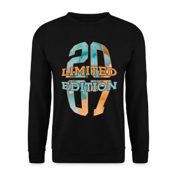 ÉDITION LIMITÉE 2007 19 ANS 19E ANNIVERSAIRE - Sweat-shirt Unisexe - noir - Devant - Alina (178cm) & Michal (187cm)