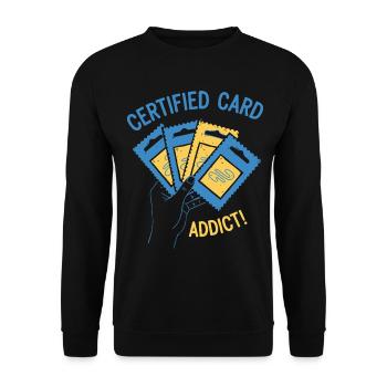 Pack d’extension de cartes à collectionner Certified Card Addict - Sweat-shirt Unisexe - noir - Devant - Alina (178cm) & Michal (187cm)