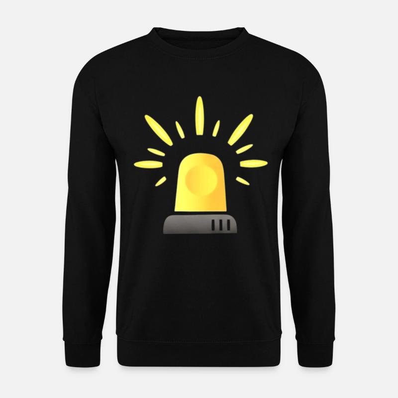Yellow Siren Warning Light - Unisex Sweatshirt - black