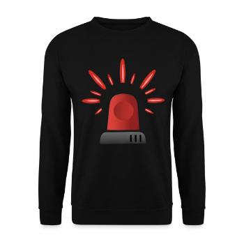 Red Siren Warning Light - Unisex Sweatshirt - black - Front - Alina (178cm) & Michal (187cm)