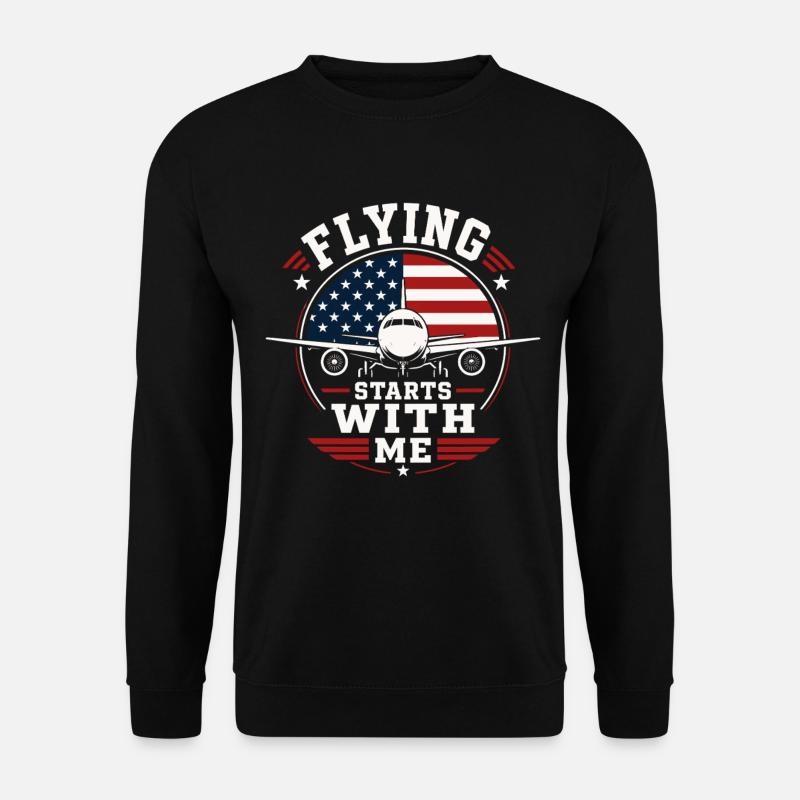 Flugzeug Mechanik Luftfahrt Technik - Unisex Pullover - Schwarz