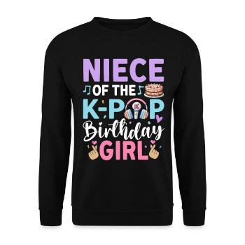 Niece of The K-Pop Birthday Girl - Unisex Sweatshirt - black - Front - Alina (178cm) & Michal (187cm)