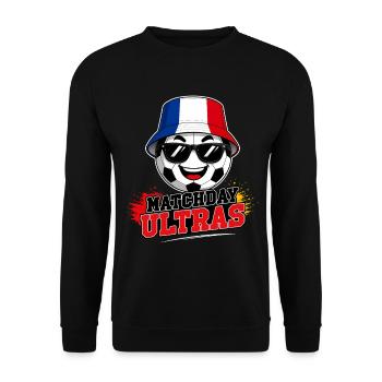 Matchday Ultras Football Fan France - Unisex Sweatshirt - black - Front - Alina (178cm) & Michal (187cm)